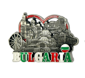 Метален магнит с изгледи от България