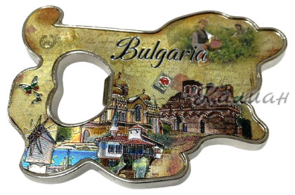 Магнит метален карта БГ с отварачка