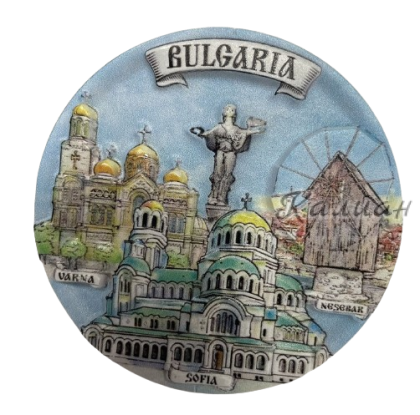 Магнит кръгъл релефен България