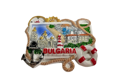 Souvenir magnet – Bulgaria with seaside elements