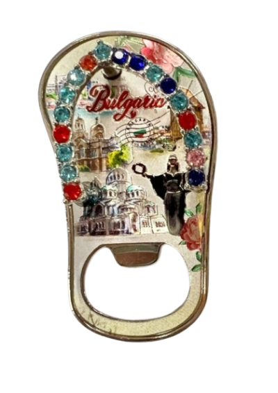 Metal Flip-Flop Magnet with Bottle Opener Bulgaria
