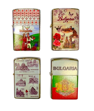 Metal lighter with bulgarian motifs